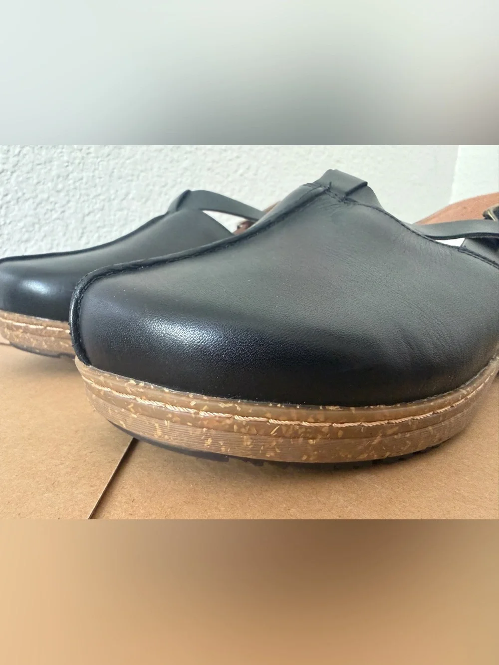 Softwalk Arica, Black Leather Sandals, size 9,5WW